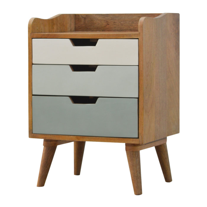Hazelwood Home 3 Drawer Bedside Table & Reviews Wayfair.co.uk